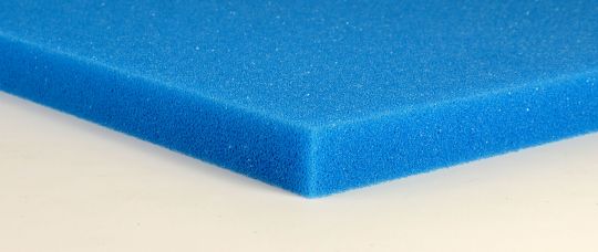 Filtermatte - Filterschaum, Aquarium / Teich, blau 3 cm , PPI 30 fein, 50x50 cm 