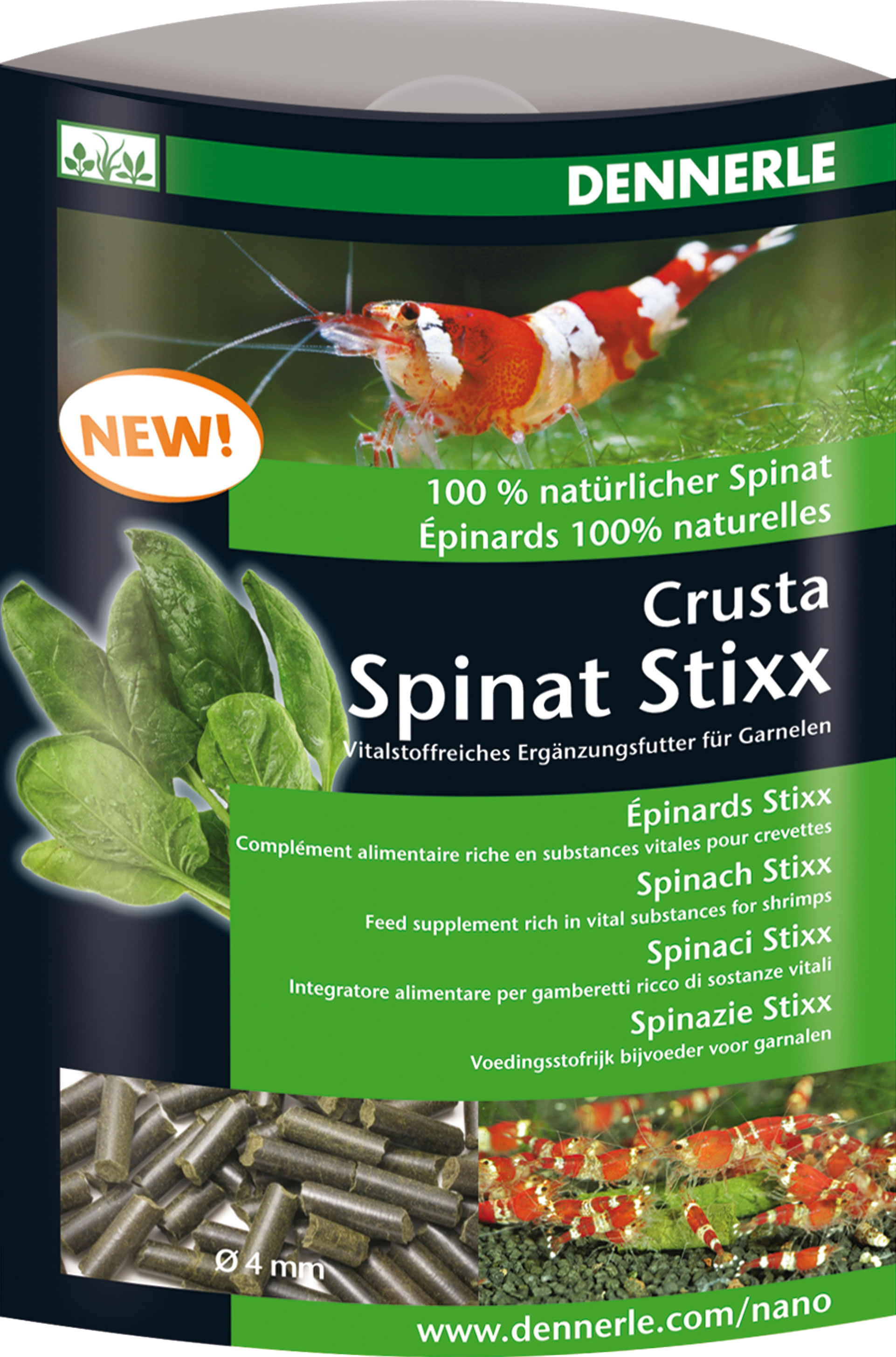 Dennerle Crusta Spinat Stixx - 30 g | aquaristic.net